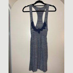 Free People Blue Racerback knit tunic